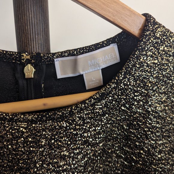 Michael Kors Gold & Feather Sparkle Top s:L - Picture 5 of 8